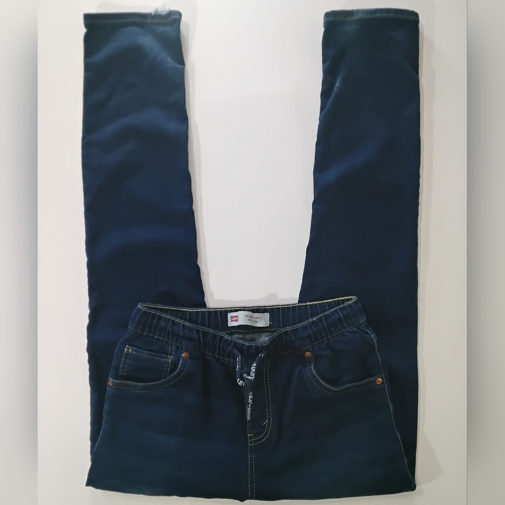Levis Skinny Jeans Youth 16 Regular Blue Denim‎ Pull On Stretch Knit W28xL30 - Picture 5 of 9